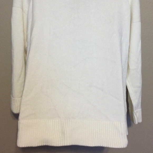NWT Calvin Klein Women's White Laced-Up Grommet Mix Sweater Plus Size 1X - Picture 8 of 13